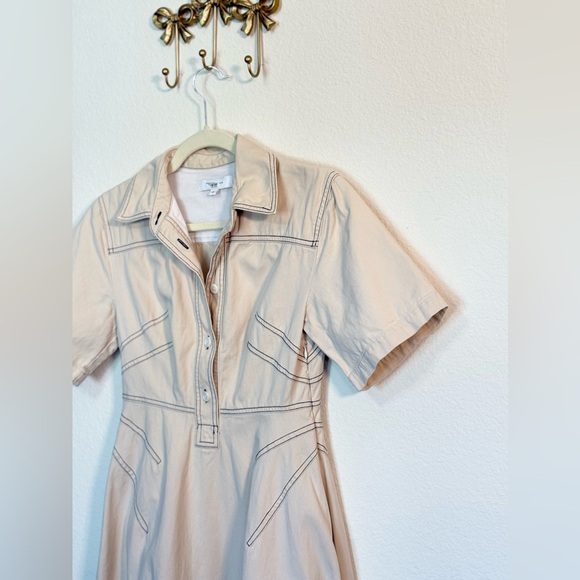 Rosetta Getty Bone Short Sleeve Cotton Shirtdress $360 - Size 2 - Picture 5 of 9